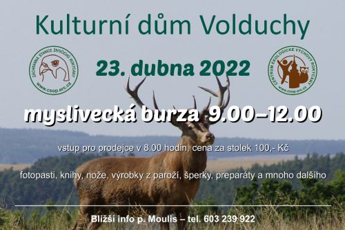 Foto: Myslivci a ochránci přírody zvou v sobotu do Volduch na burzu a koncert