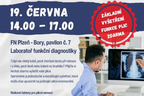 Foto: Na plicní klinice provedou zdarma spirometrii, odhalí onemocnění