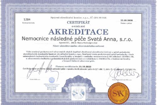 Foto: Nemocnice Svatá Anna obhájila pečeť kvality