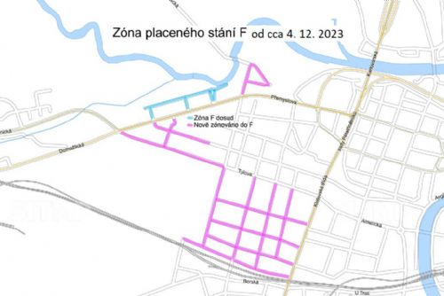 Foto: Plzeň od začátku prosince rozšíří parkovací zónu F jižnímu nádraží a k CAN 