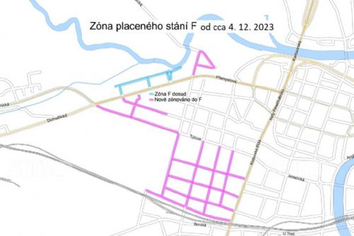 Foto: Plzeň od začátku prosince rozšíří parkovací zónu F jižnímu nádraží a k CAN 