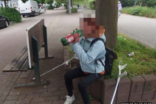 Foto: Strážníci ženě v Plzni na Americké zabavili lahev vína