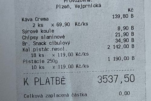 obrázek:V Plzni kradli pistácie za více než tři tisíce