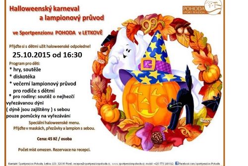 Obrázek - Halloweenský karneval a lampionový průvod v Pohodě