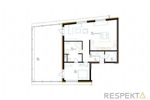 Obrázek - Střešní byt 100m2 s terasou 66 m2 v projektu Rezidence na Roudné, Plzeň