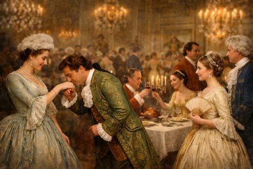 obrázek:Jak se zdravilo, stolovalo i mluvilo ve společnosti? Nebílovy zvou do světa šlechtické etikety