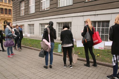 Obrázek - Na Masarykově náměstí protestují květiny proti psím výkalům na chodnících a ve veřejné zeleni 