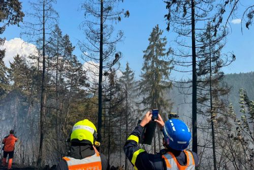obrázek:150 hasičů a Black Hawk bojovaly s požárem lesa, na Klatovsku shořelo sedm hektarů
