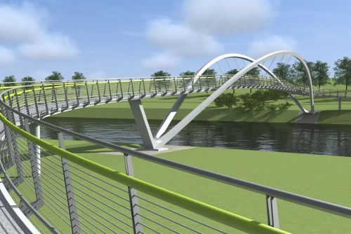 obrázek:Mikroregion Radnicko získal pravomocné povolení k 54m lávce přes Berounku u Olešné