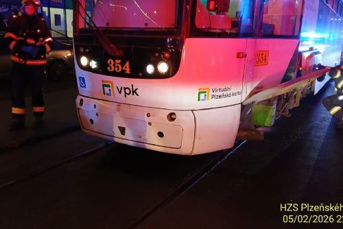 obrázek:Tramvaj v Plzni srazila seniorku, je v kritickém stavu