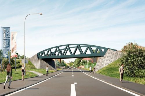 obrázek:Viadukt v Klatovech je uzavřený, objížďka na Luby vede přes Za Tratí a Dragounskou