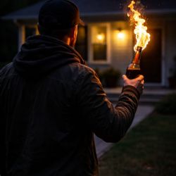 Muž se „zápalnou lahví“ vyhrožoval ženě na Tachovsku. Policie ho zadržela během minut