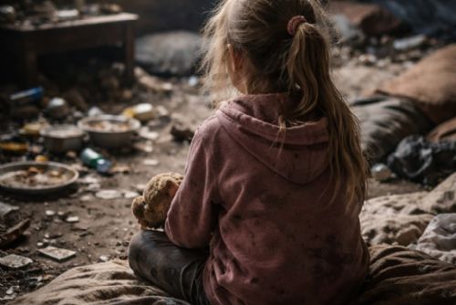 obrázek:Malá holčička žila v drogovém doupěti, ve špíně, o hladu. Už je v pěstounské péči