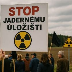 U Chanovic protestovali stovky lidí proti úložišti jaderného odpadu