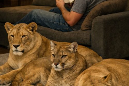 obrázek:Choval šelmy načerno. Úřady mu v Rokycanech zabavily dvě lvice a pumu