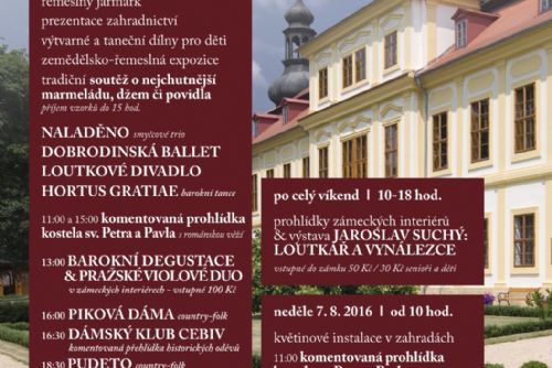 Obrázek - Zahradní slavnosti aneb Květy baroka se konají 6.8.2016 na zámku ve Svojšíně
