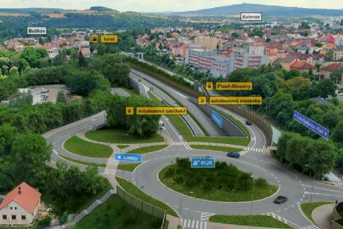 obrázek:Plzeň chce nejdřív dokončit východní okruh ke Slovanům. Průtah městem se odsouvá