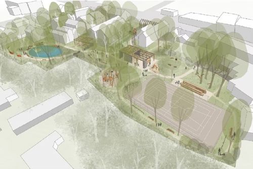 obrázek:Velká proměna centra Starého Plzence začíná. Smetanka dostane park, jezírko i sportoviště