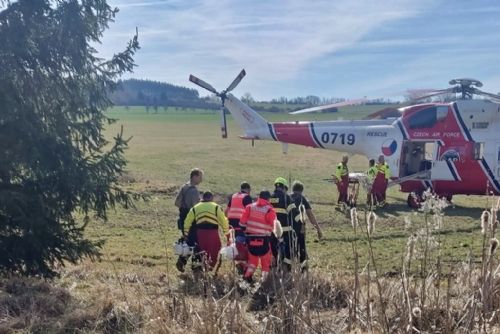 obrázek:Školačka nešťastně spadla z koně, letěl pro ni vrtulník